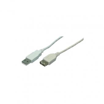 LogiLink USB Kabel A -> A St/Bu 1.80m grau 