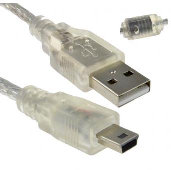 USB 2.0 Anschlusskabel, Typ A - mini B (5pin) St/St, 1.0m 