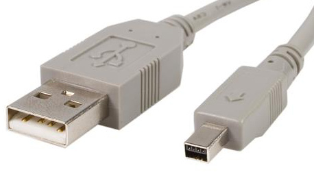 USB 2.0 Anschlusskabel, Typ A - mini B (4pin) St/St, 1.6m 
