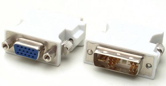DVI-Adapter 12+5 Stecker auf 15pol. VGA-Buchse 
