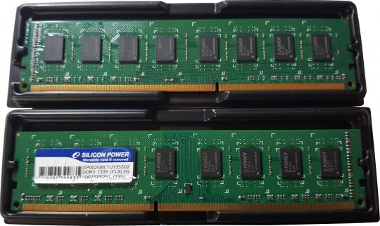 SILICON POWER Arbeitsspeicher 2GB DDR3 PC 3-10600U 1333MHz SP002GBLTU133S02 
