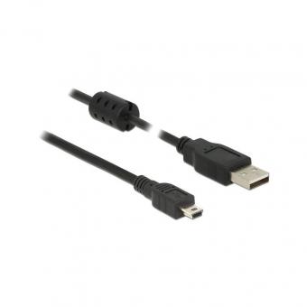 USB Kabel Delock A -> Mini-B St/St 1.50m schwarz 