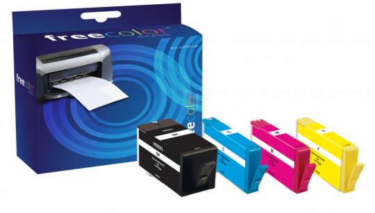 Freecolor - Ink - HP OfficeJet 6000/6500/7000/7500 CMYK Multipack 